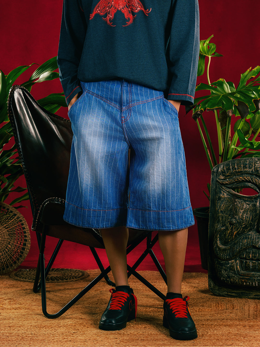 Light Blue Emberline Bermuda Jort — Unisex