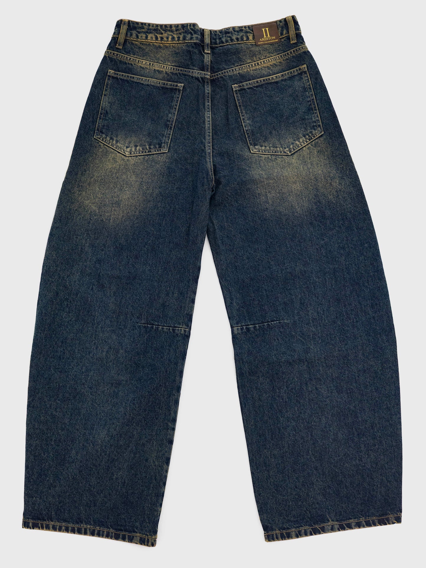 Indigo Rust Embroidered Barrel Fit-The Ocean