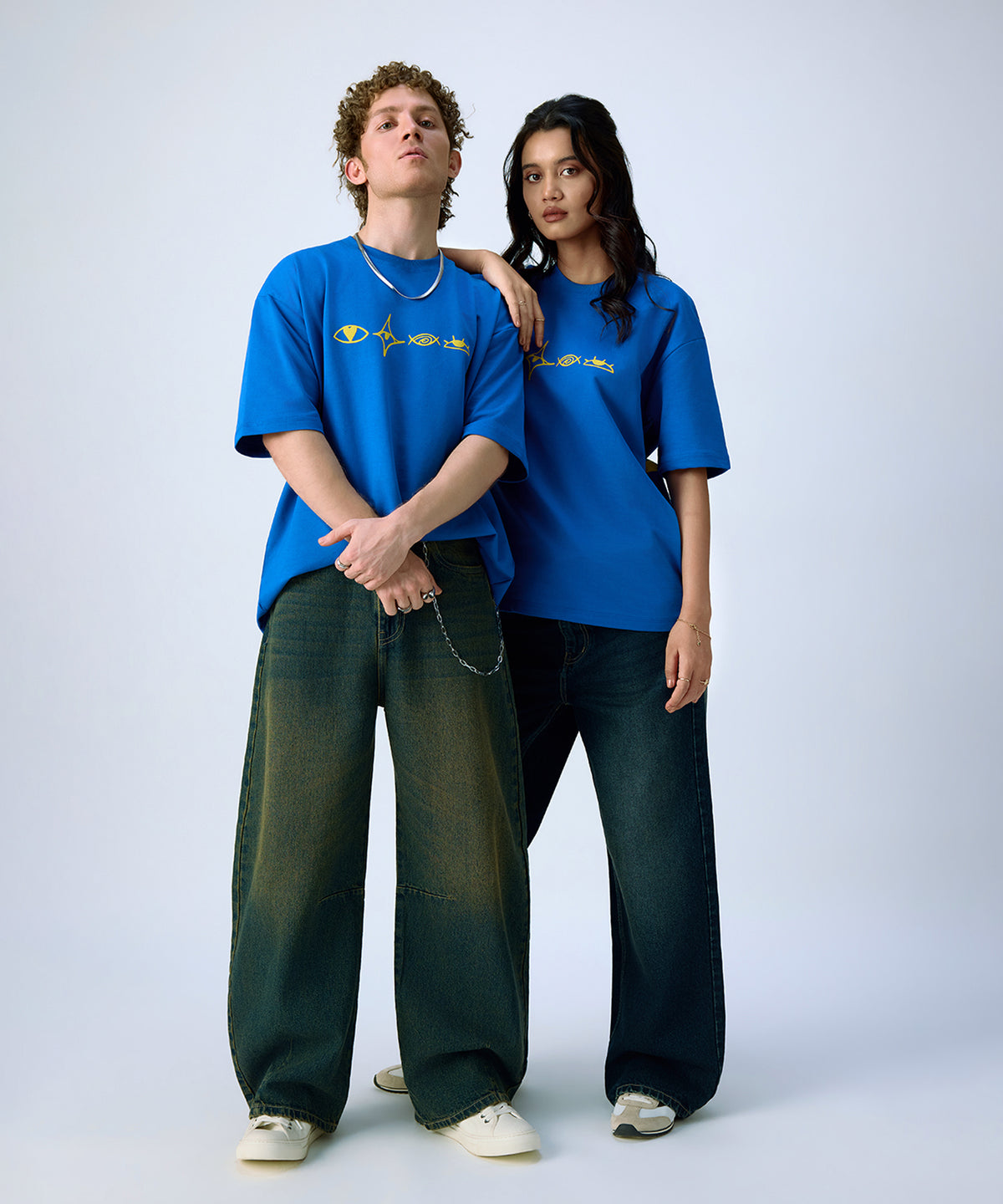 Perspective Tee Royal Blue - Model Wearing