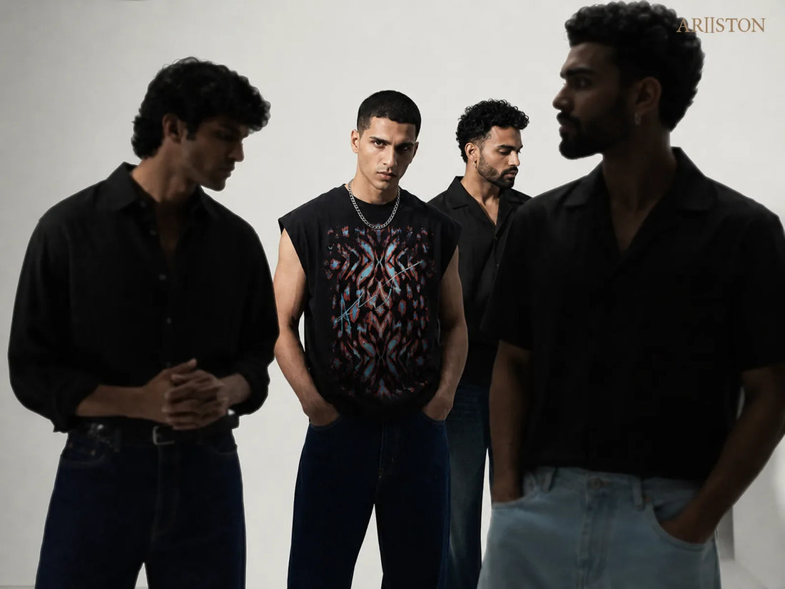 Black Shirt-Jeans Combinations for Men