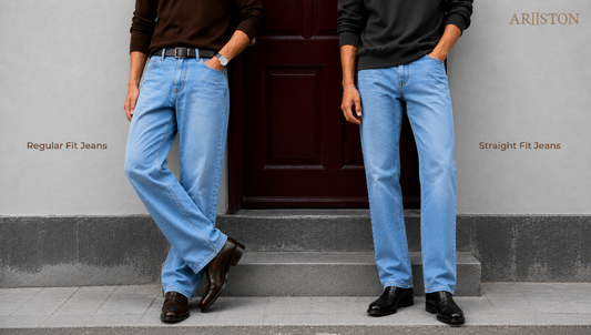 Straight fit vs regular fit jeans comparison for men