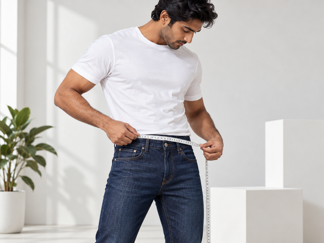 Men's Jeans Size Chart in India: Waist, Length & Fit Guide