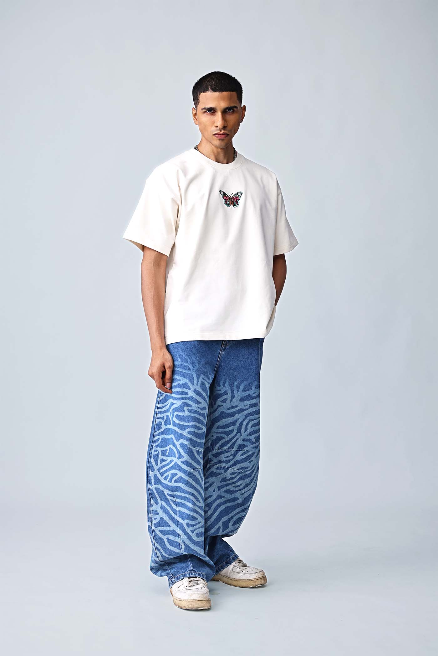 The Flutter Mark Tee - Cream