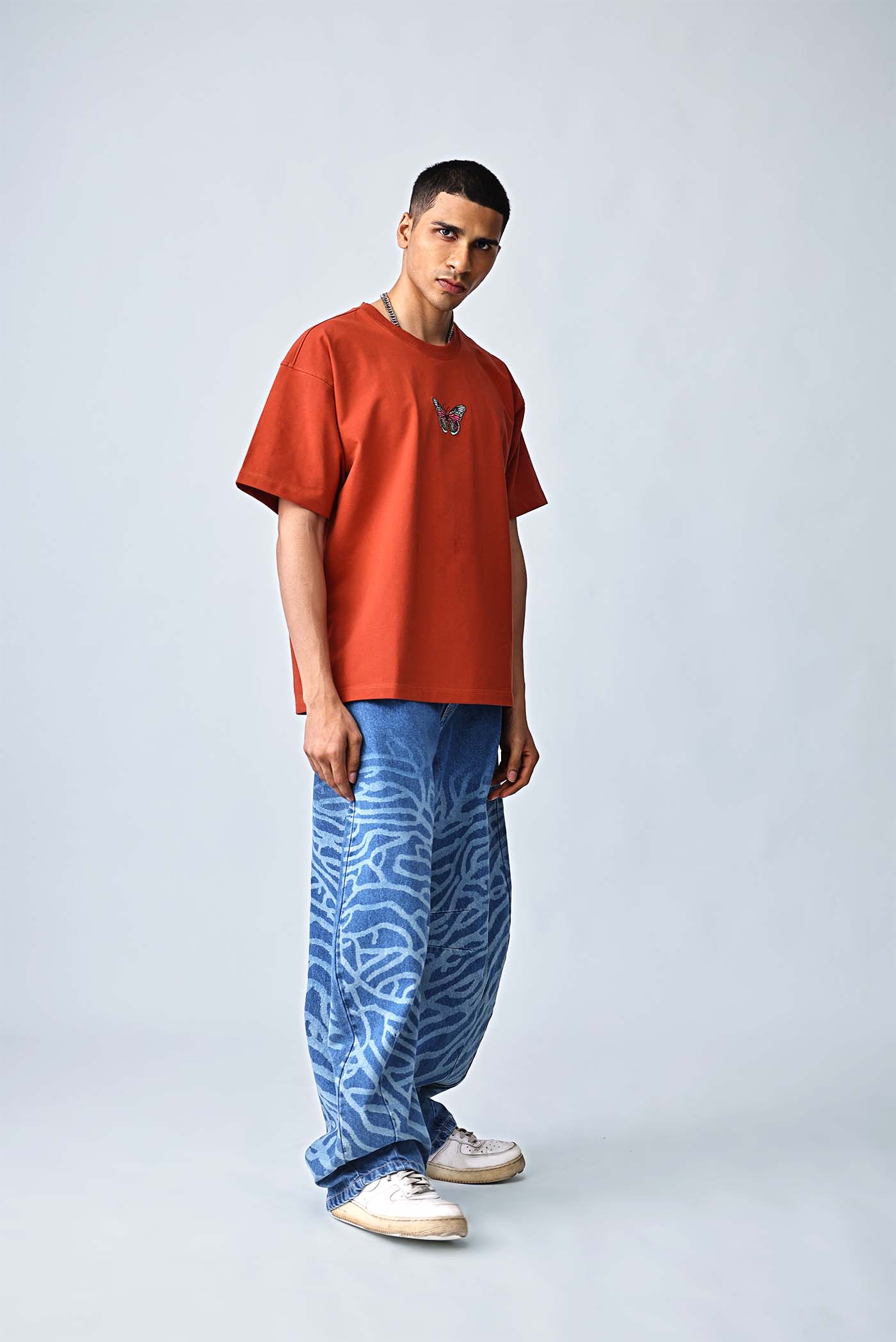 The Flutter Mark Tee - Burnt Brick
