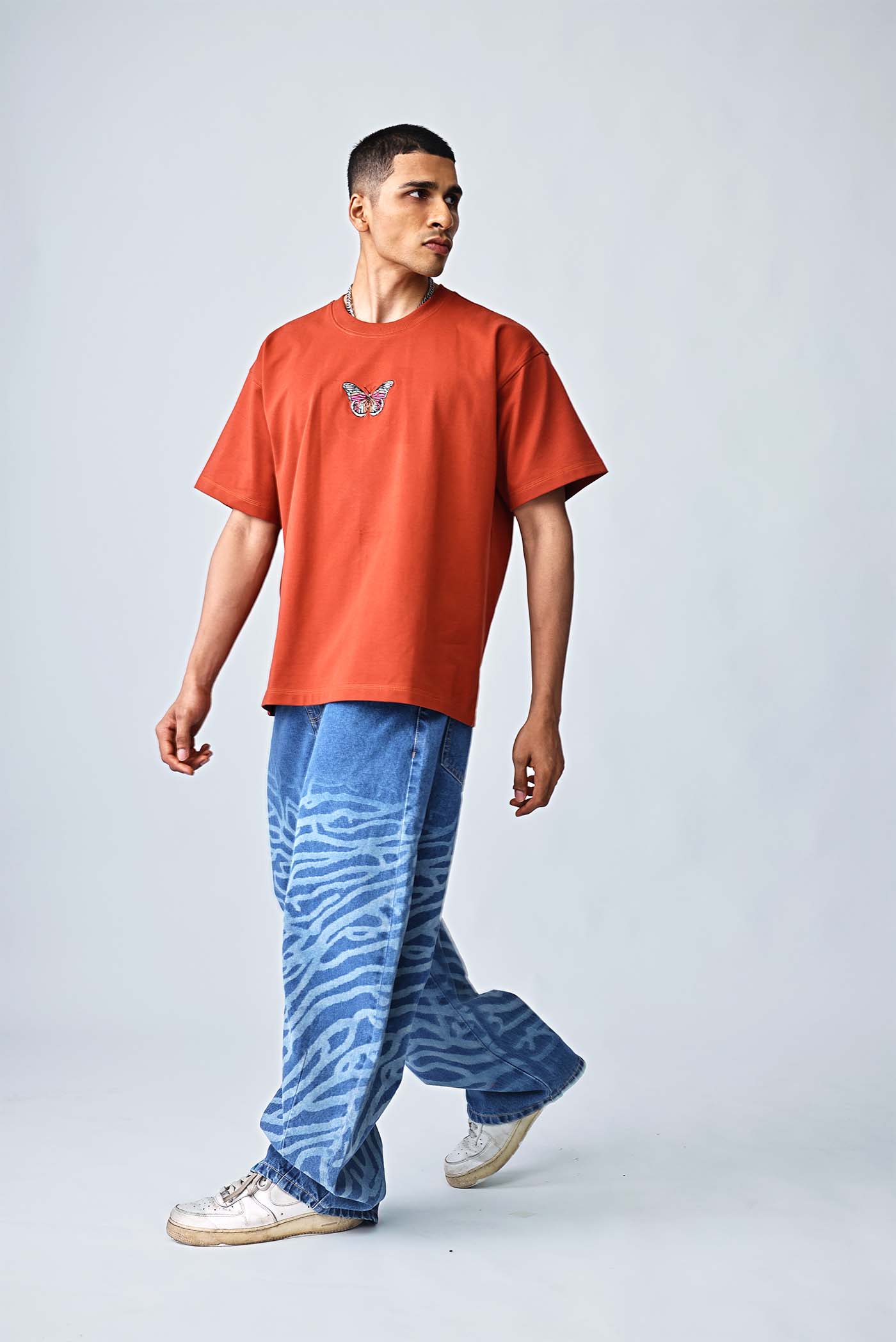 The Flutter Mark Tee - Burnt Brick