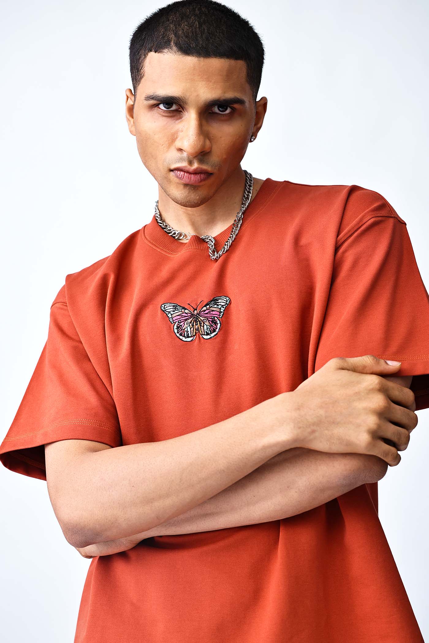 The Flutter Mark Tee - Burnt Brick