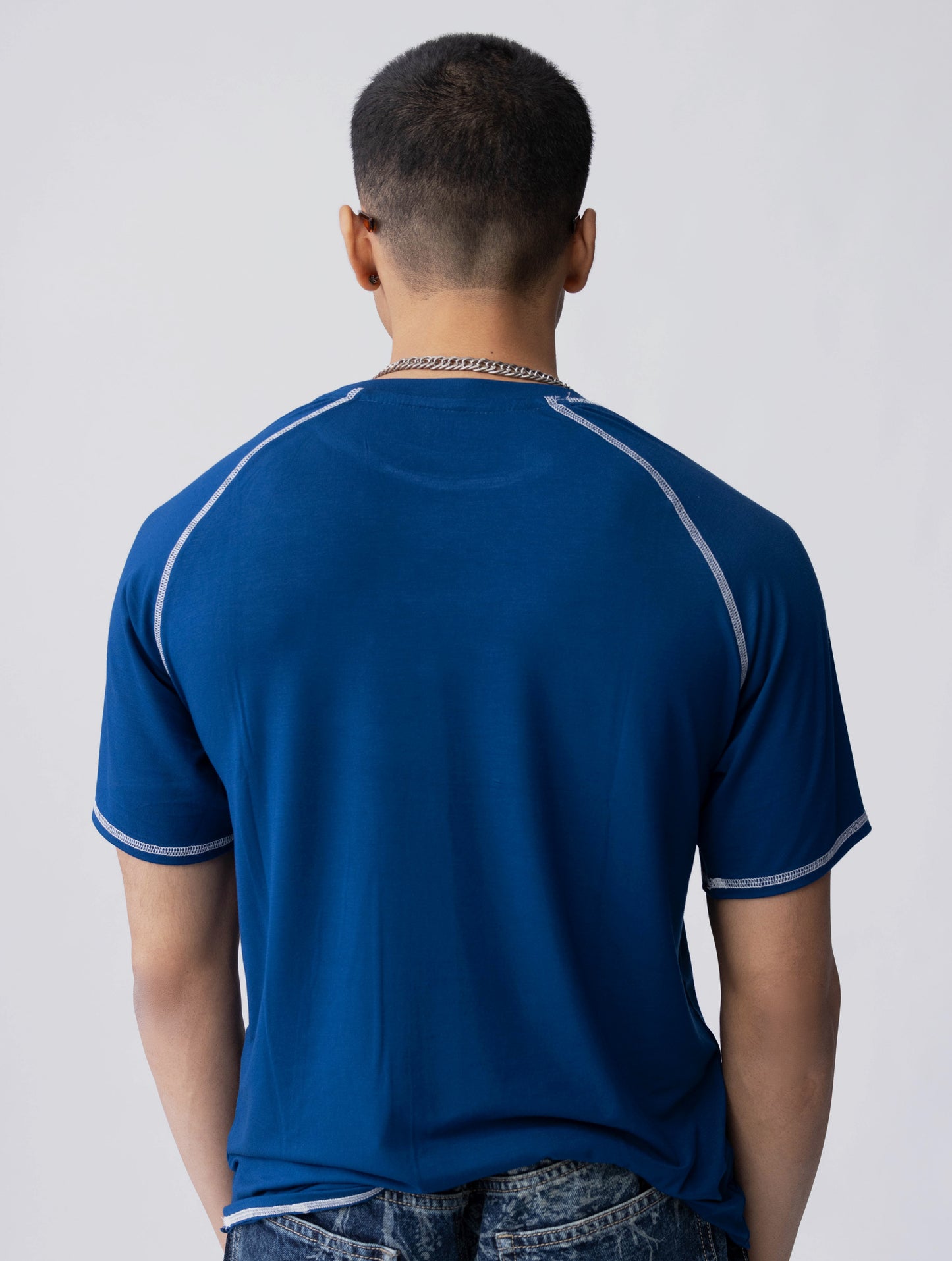 Bamboo Weave Tee – Blue