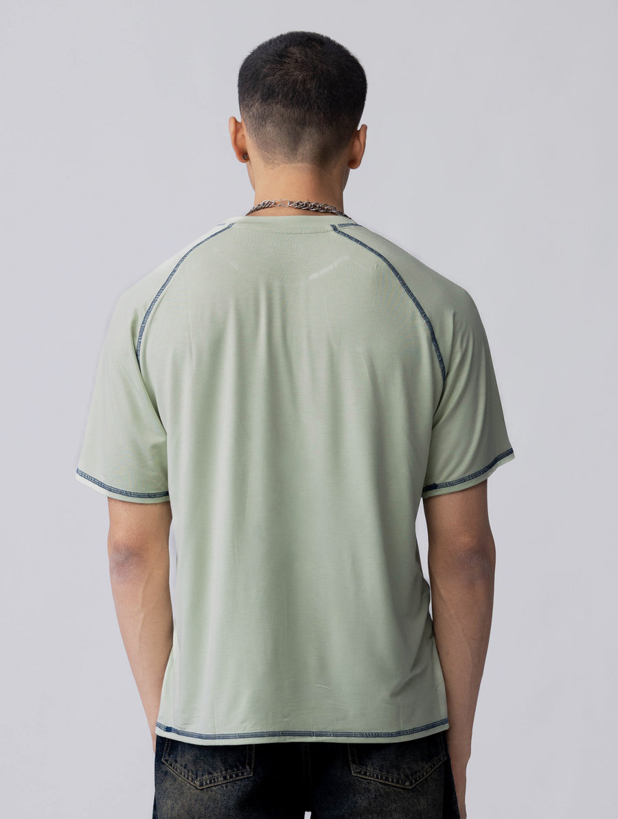 Bamboo Weave Tee – Celadon Green