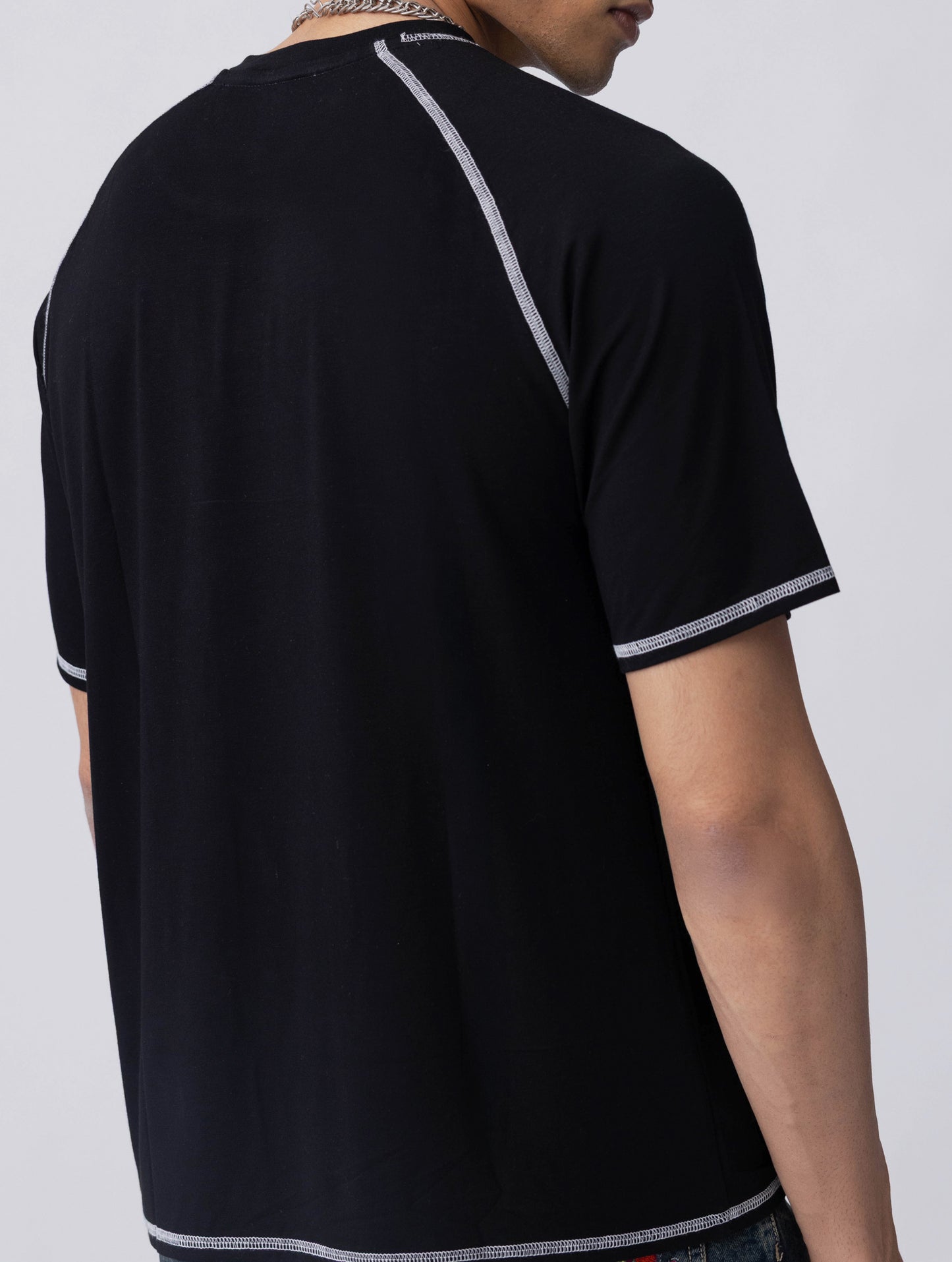 Bamboo Weave Tee – Black