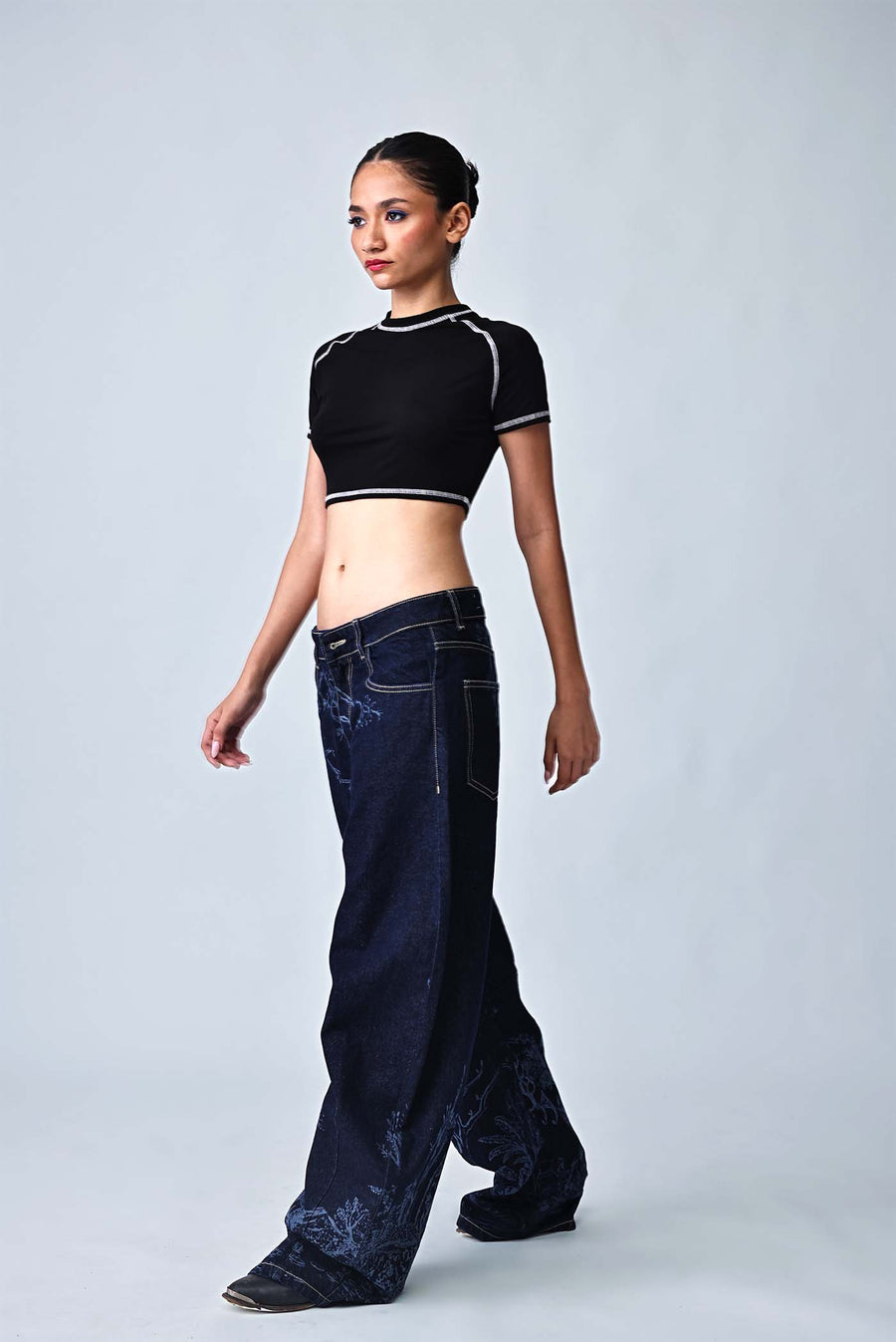 Dark Indigo Barrel Jeans - The Lost Paradise Women