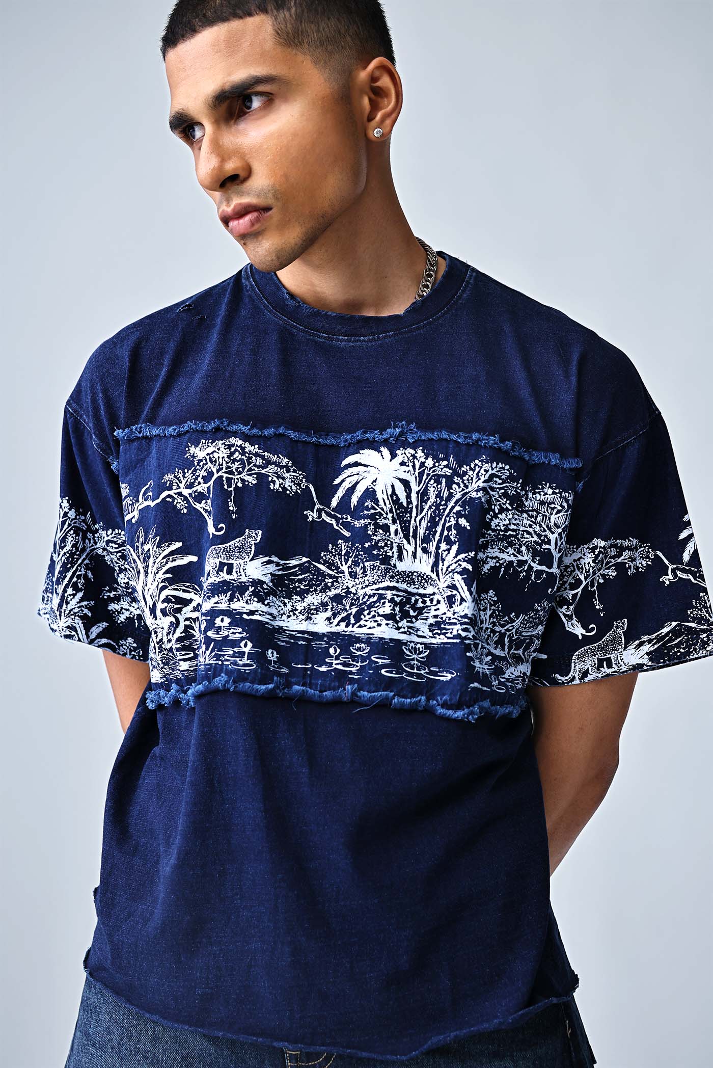The Split Terrain Tee - INDIGO