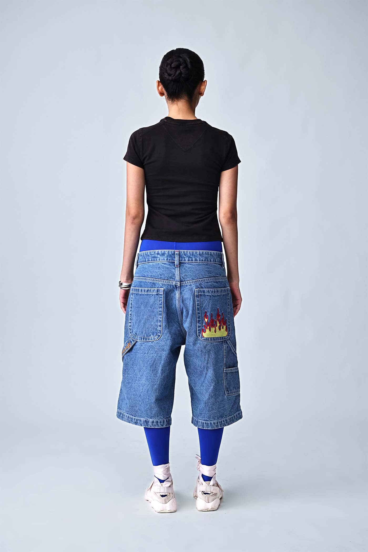 The Ikat Yoke Crop - Black
