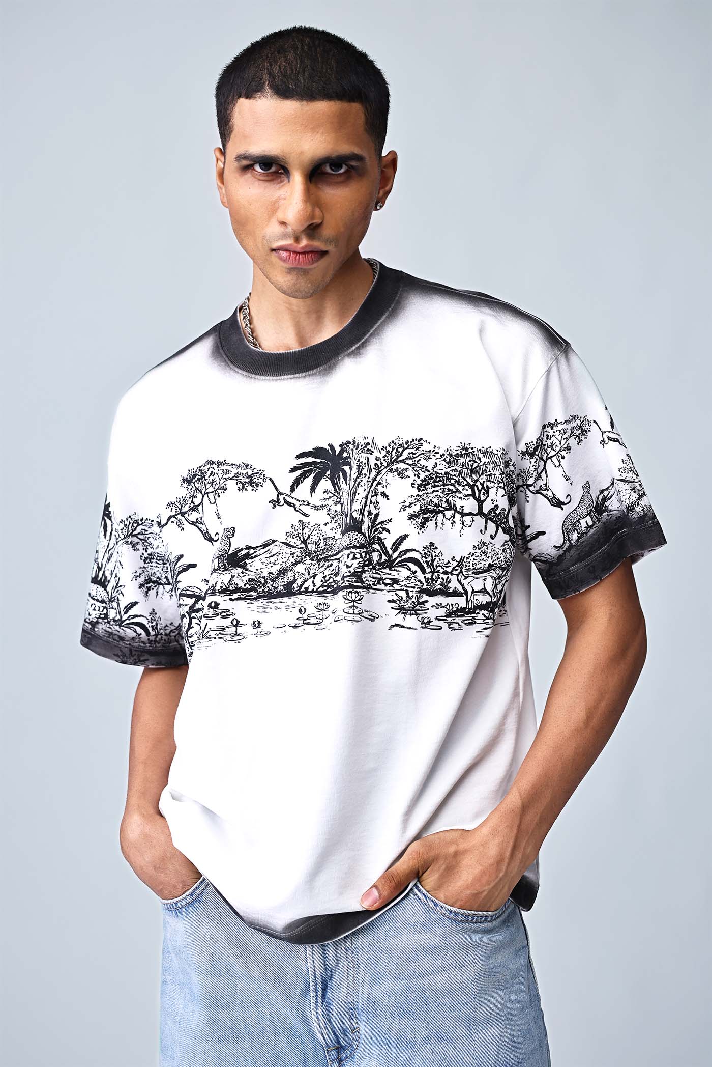 Lost Paradise Tee White Men's - Back View