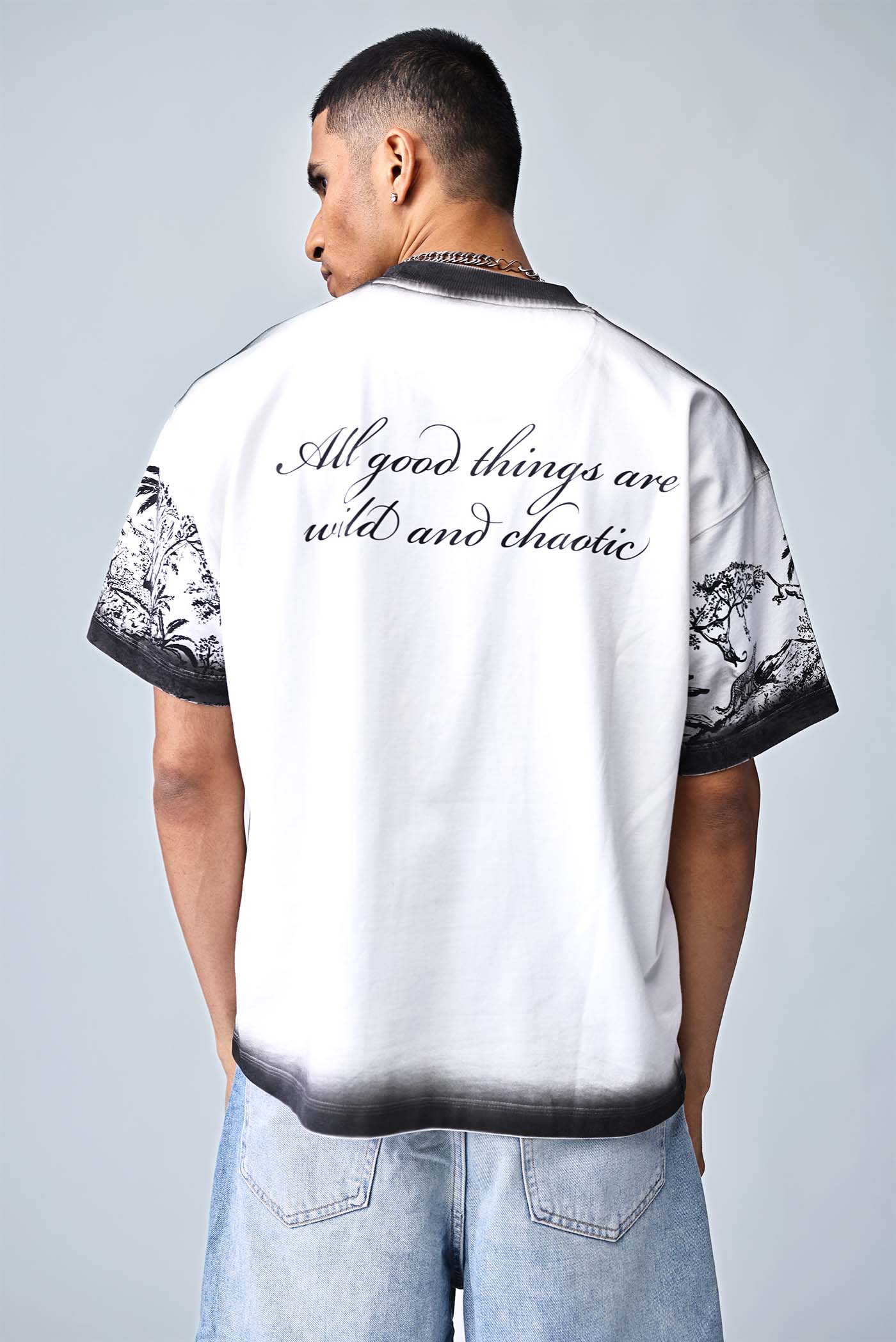 Lost Paradise Tee White Men's - Print Detail