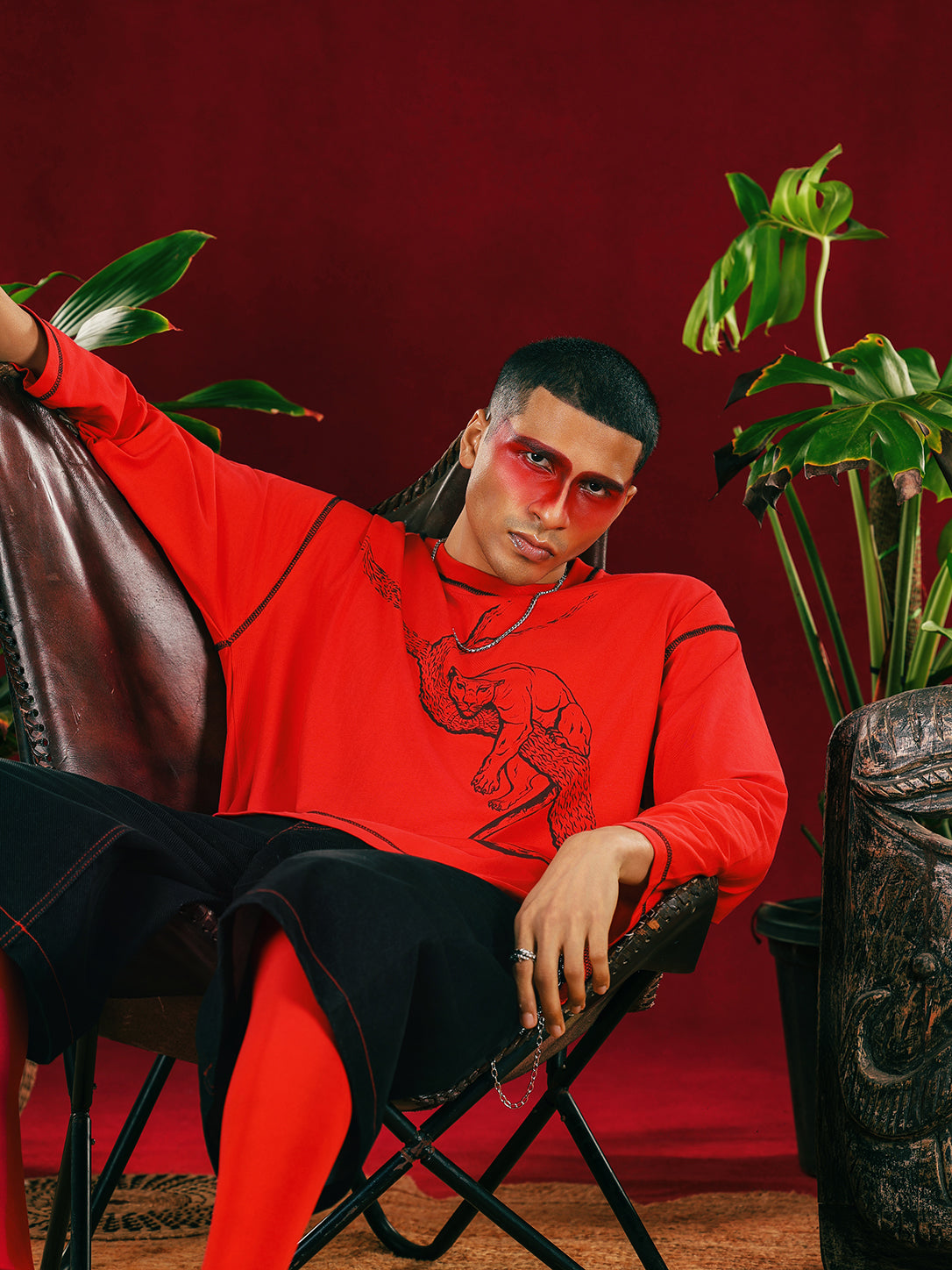 Red Panther Flare Sleeve Tee - Unisex