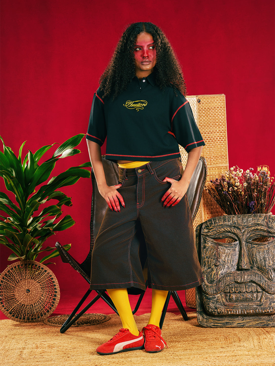 Brown Insignia Bermuda Jort — Unisex