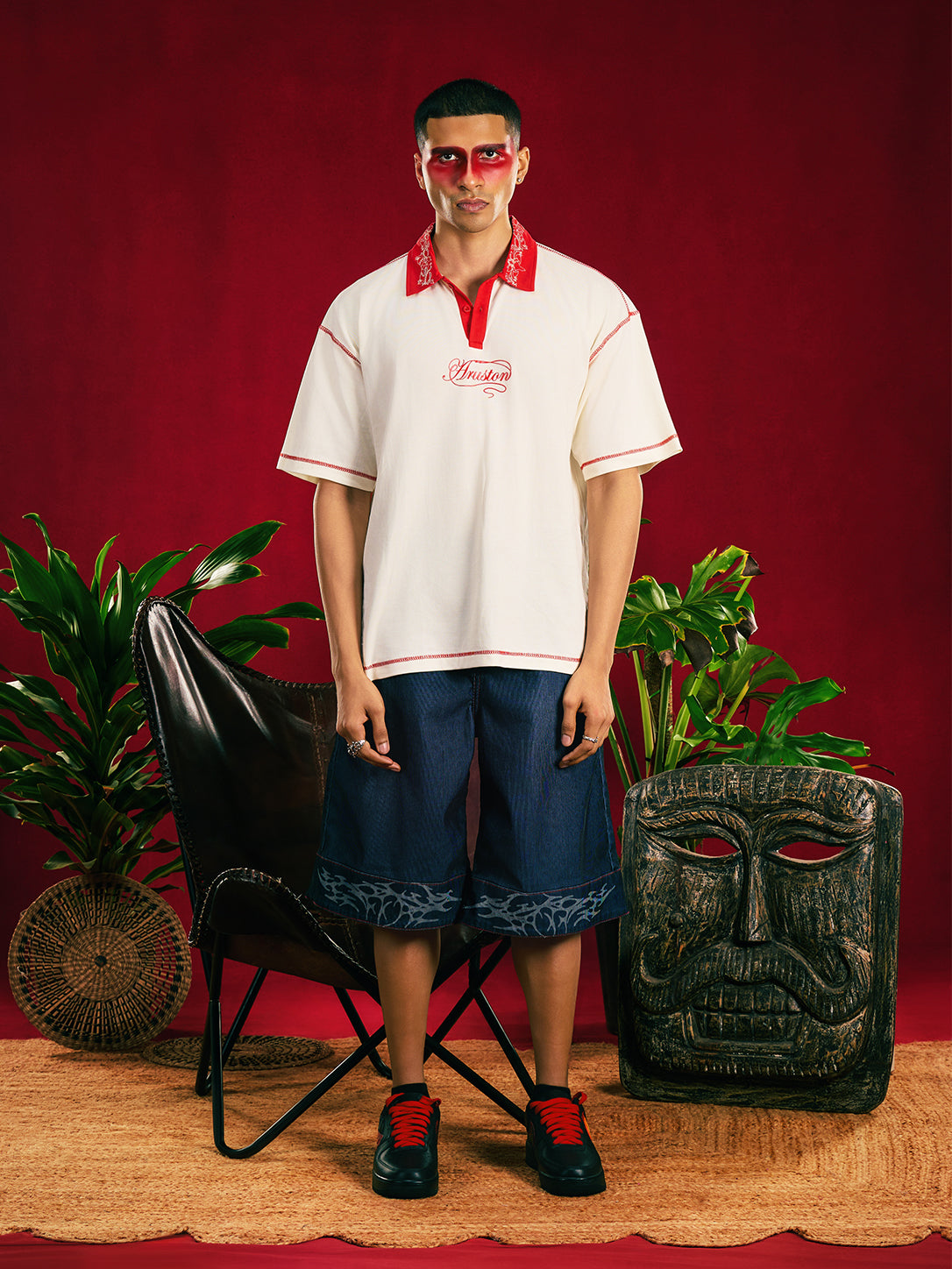 Indigo Emberline Laser Bermuda Jort — Unisex