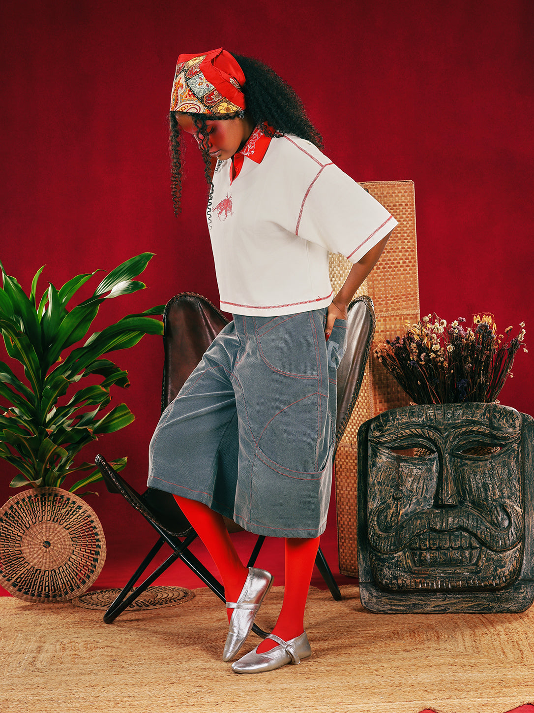 Marshmallow Fly Boxy Crop Polo — Women
