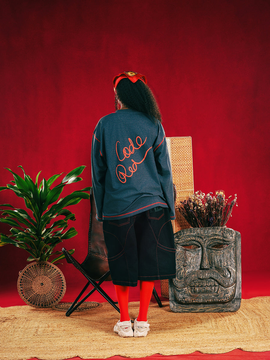 Anthra Melange Butterfly Flare Sleeve Tee — Unisex