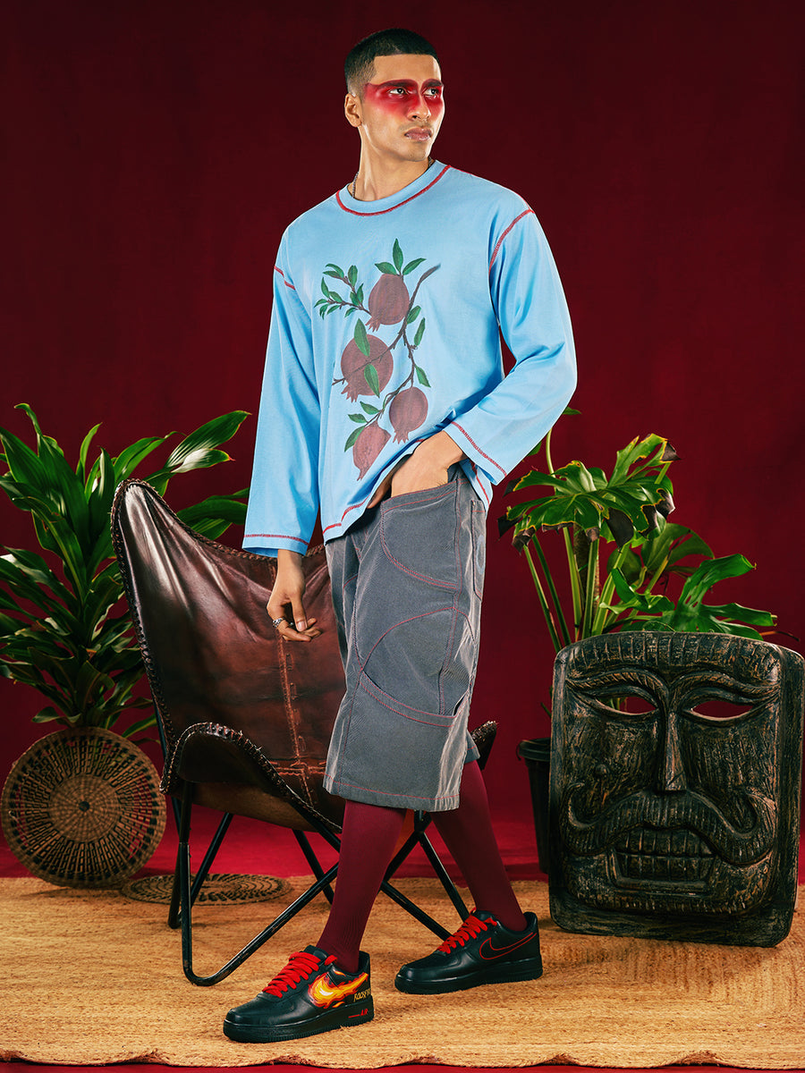 Grey Redwave Barrel Jort — Unisex