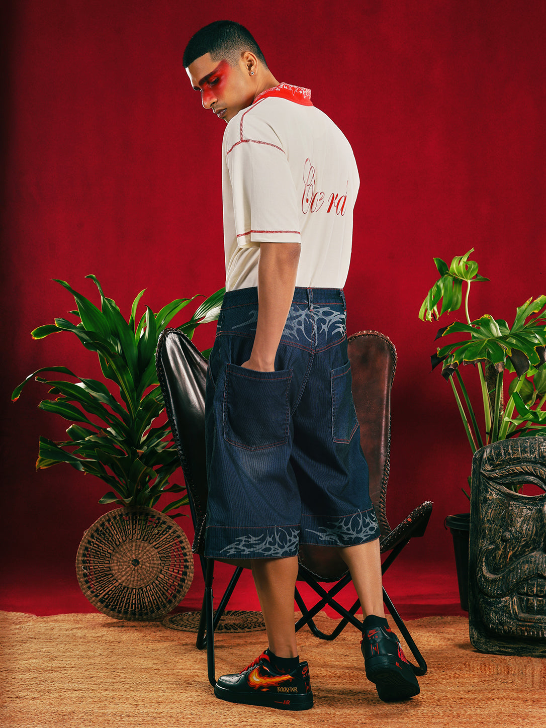 Indigo Emberline Laser Bermuda Jort — Unisex