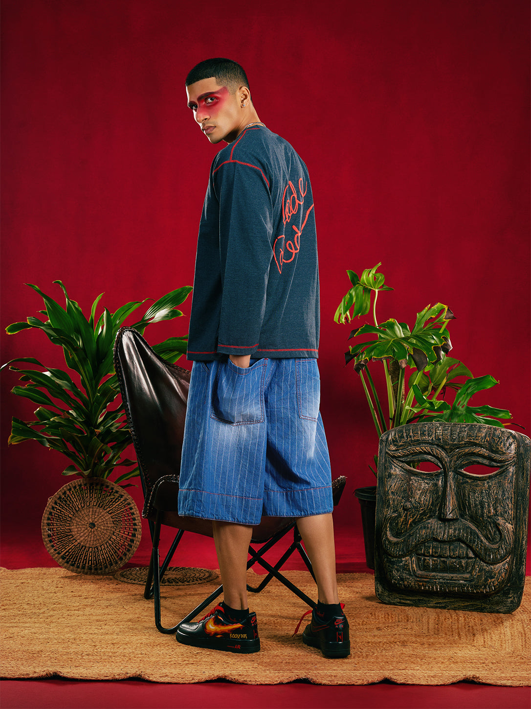 Light Blue Emberline  Bermuda Jort — Unisex