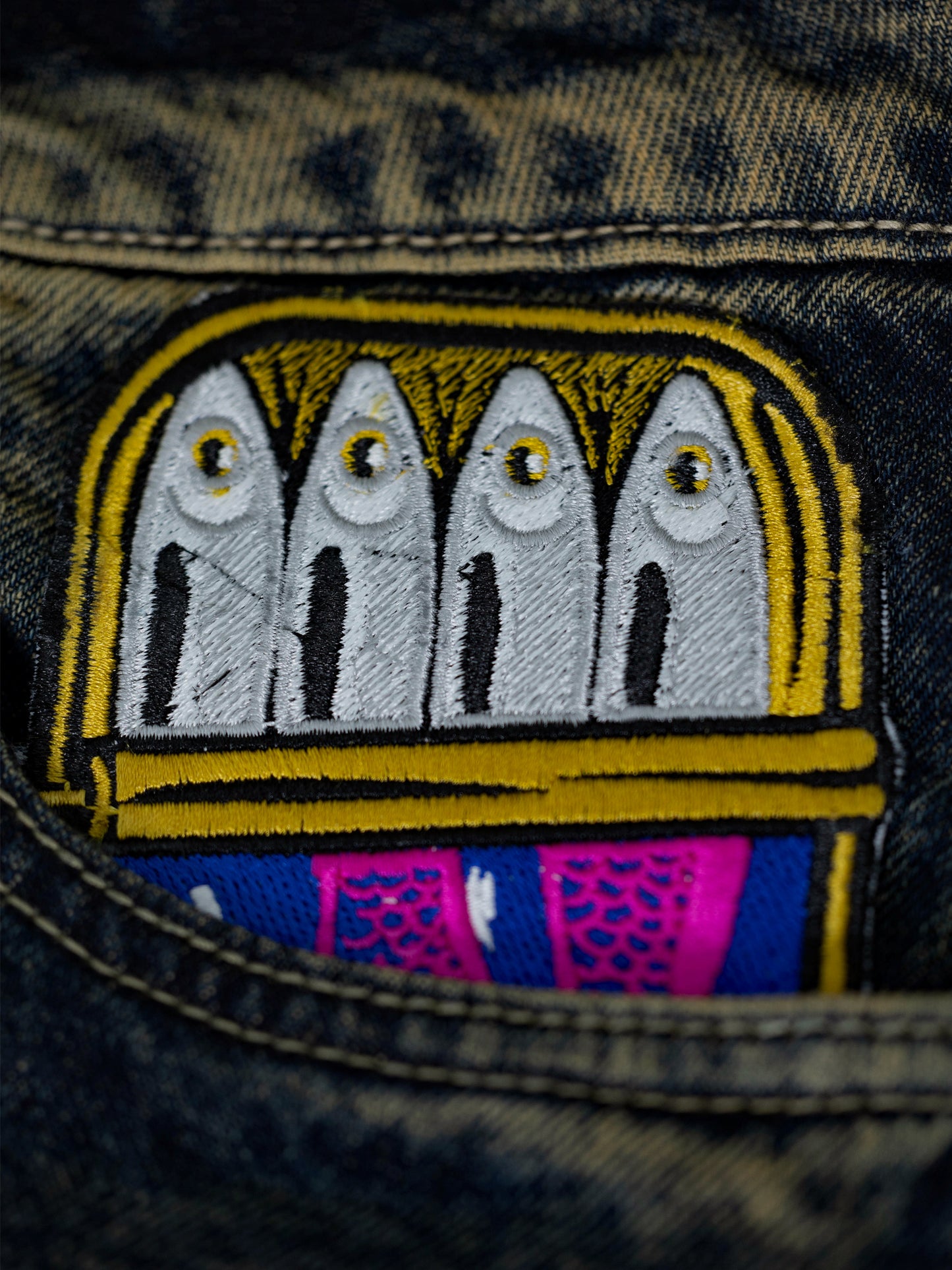Indigo Rust Embroidered Barrel Fit-The Ocean