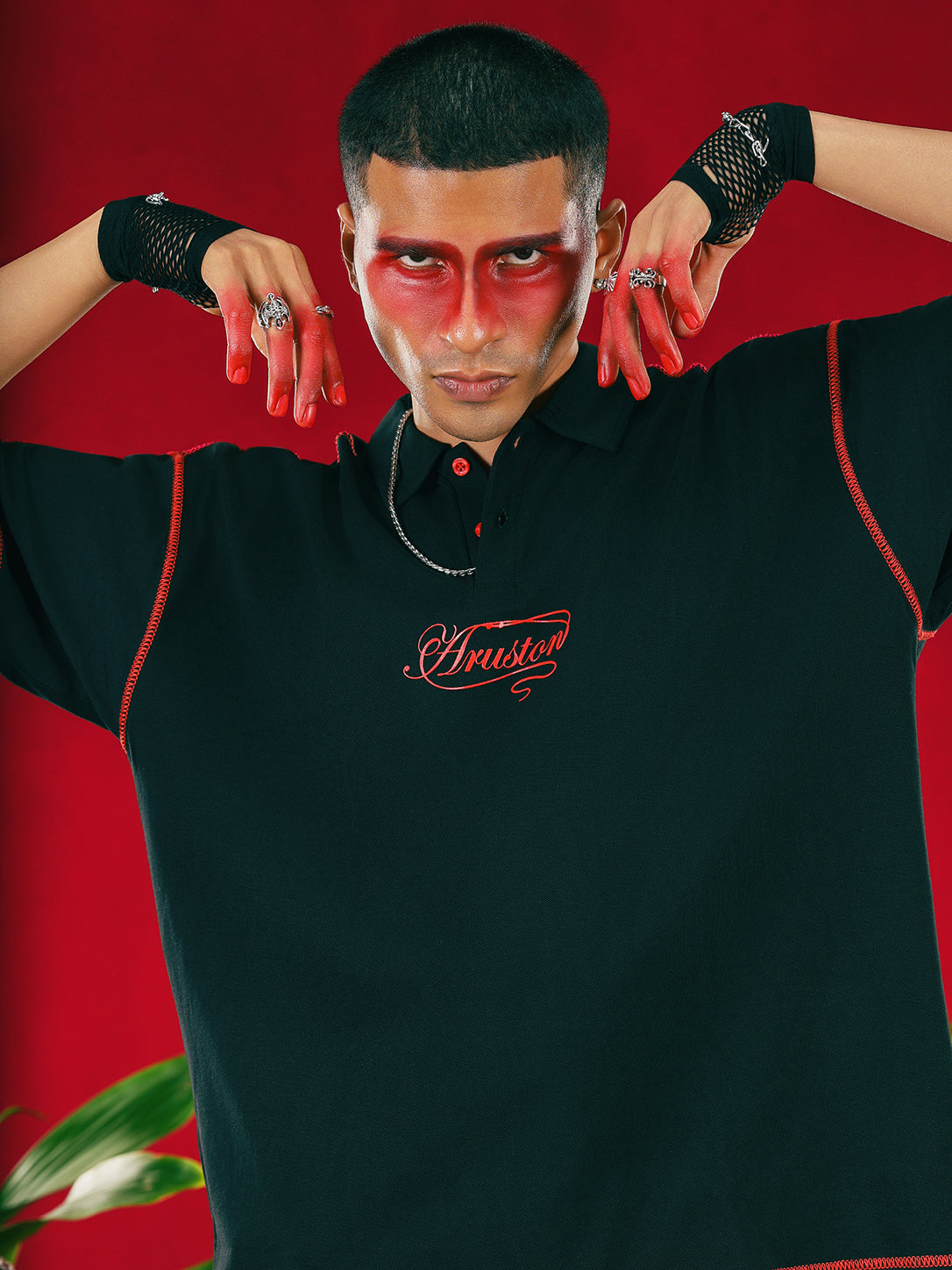 Black Insignia Boxy Polo — Men