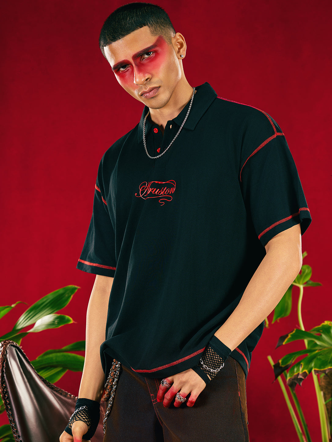 Black Insignia Boxy Polo — Men