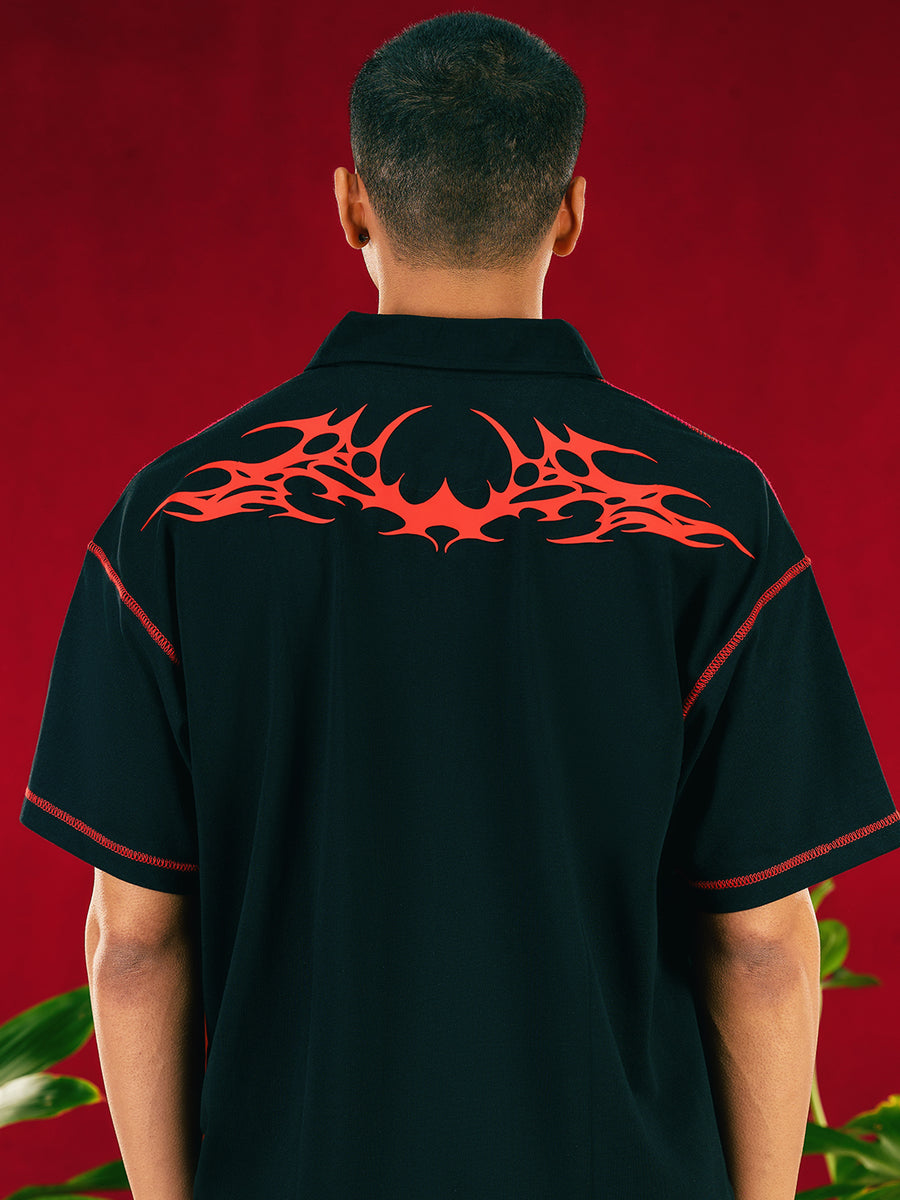Black Insignia Boxy Polo — Men