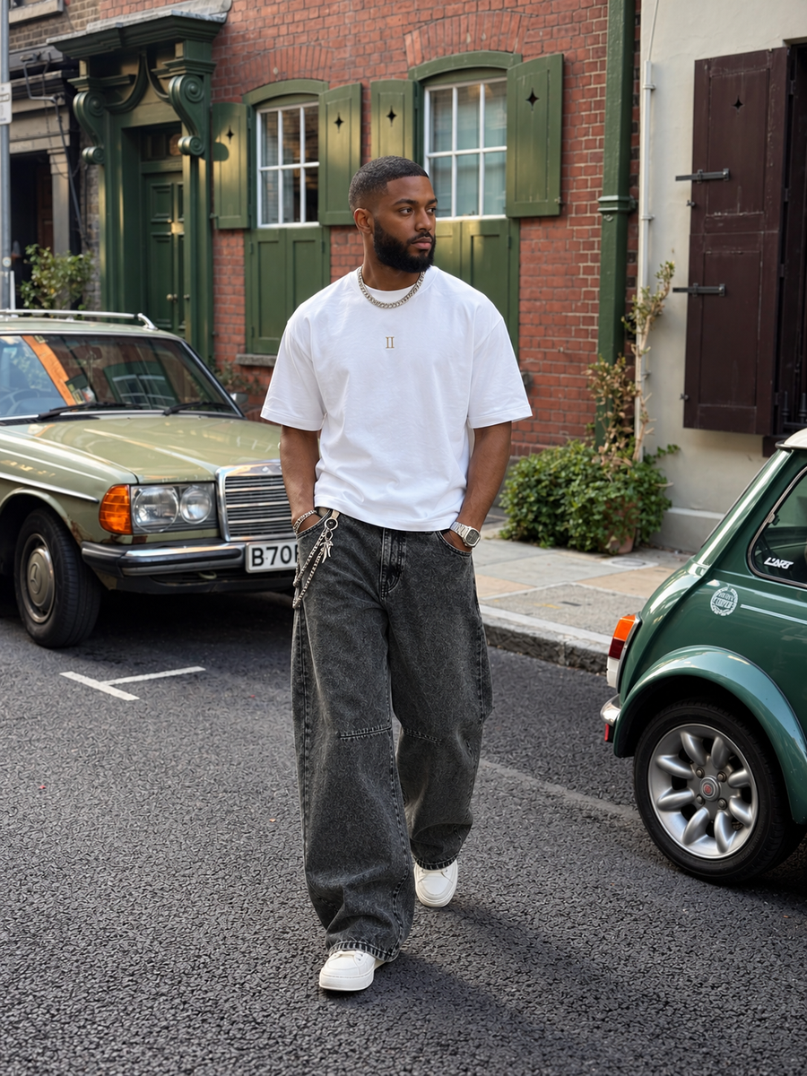 Salt & Pepper Barrel Fit Jeans AD