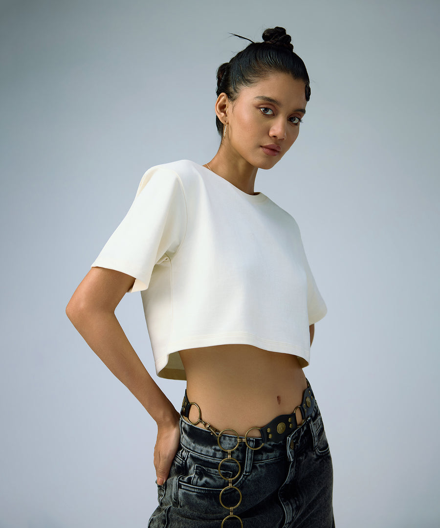 heavyweight boxy tee antique white