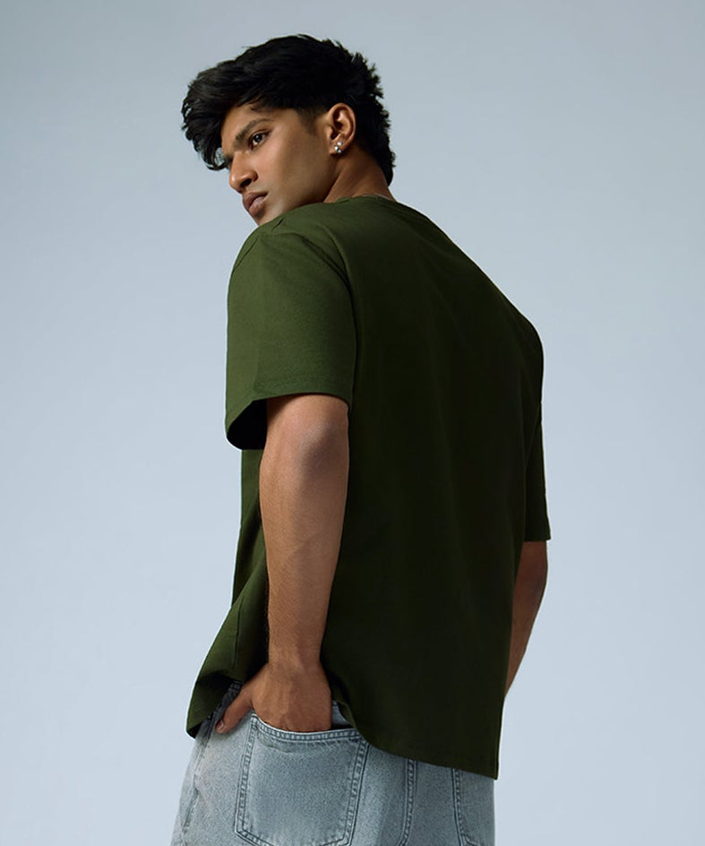 heavyweight oversized t-shirt - Olive