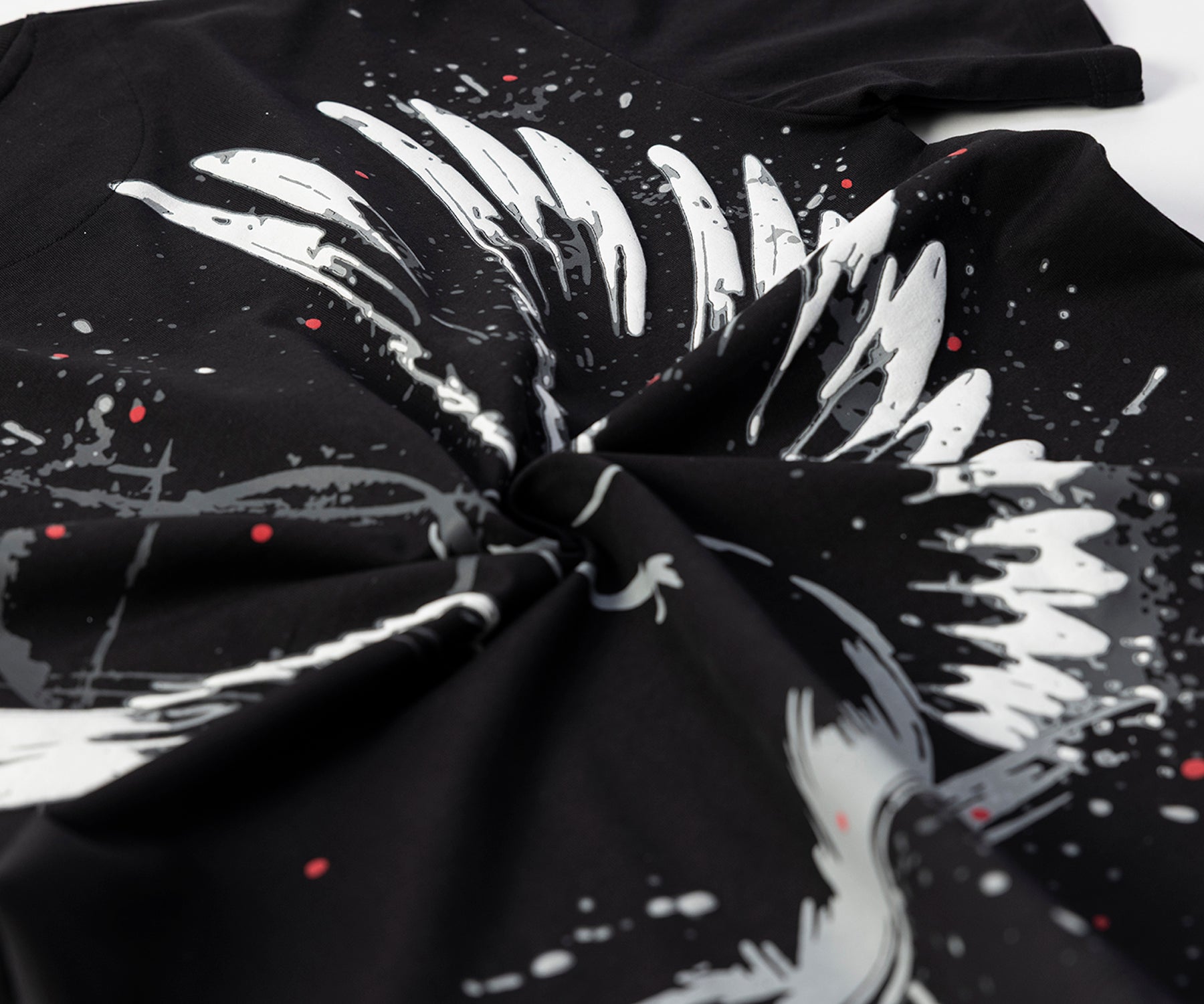 Black Swan Tee Black for Women - Fabric Close-up