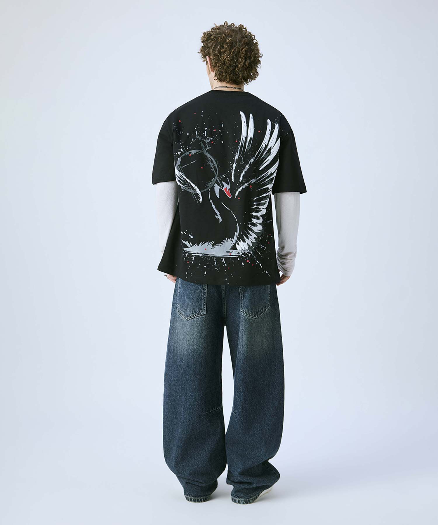 Black Swan Tee Black - Back View