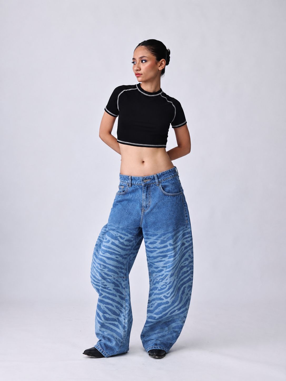 Indigo Barrel Jeans - Coral Reef Women