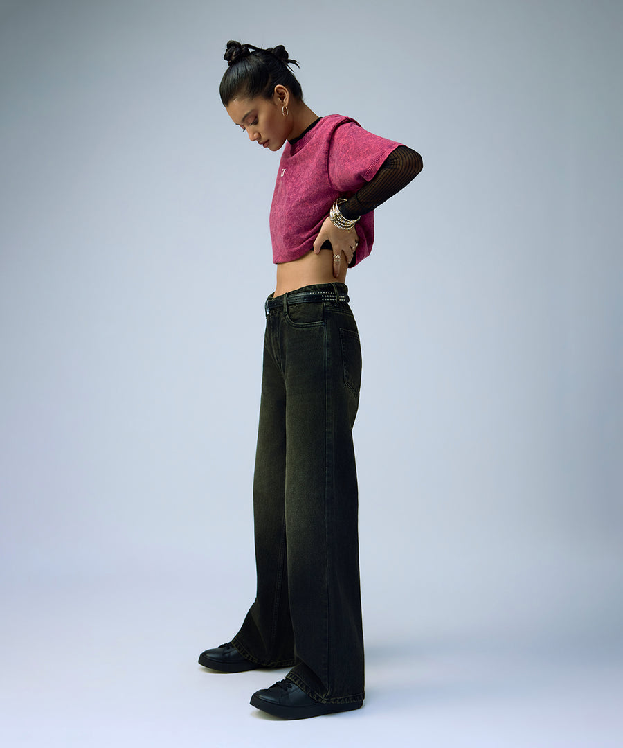 black onyx wide leg