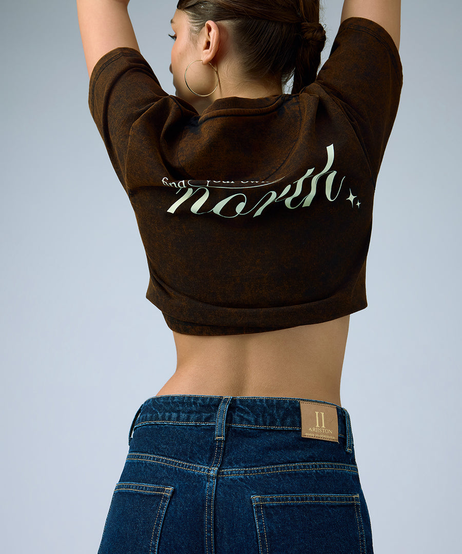 dark indigo barrel jeans