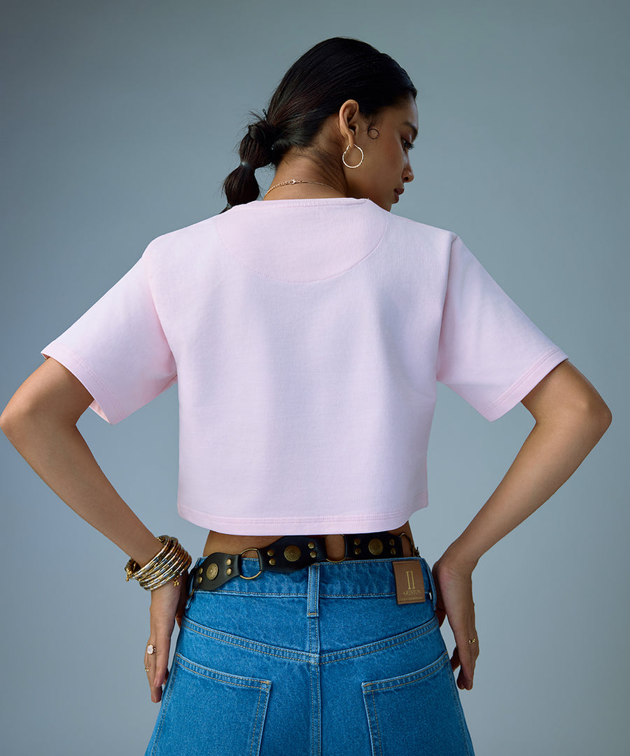 heavyweight boxy tee baby pink