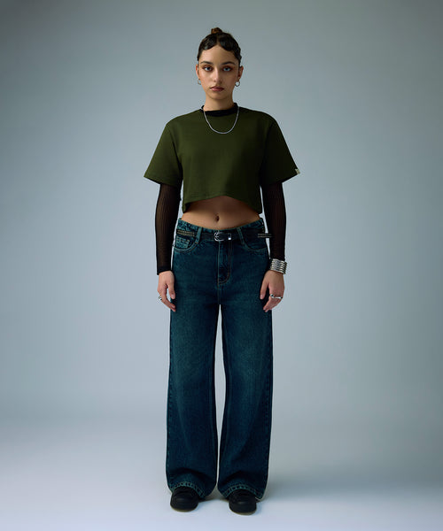 heavyweight boxy tee olive