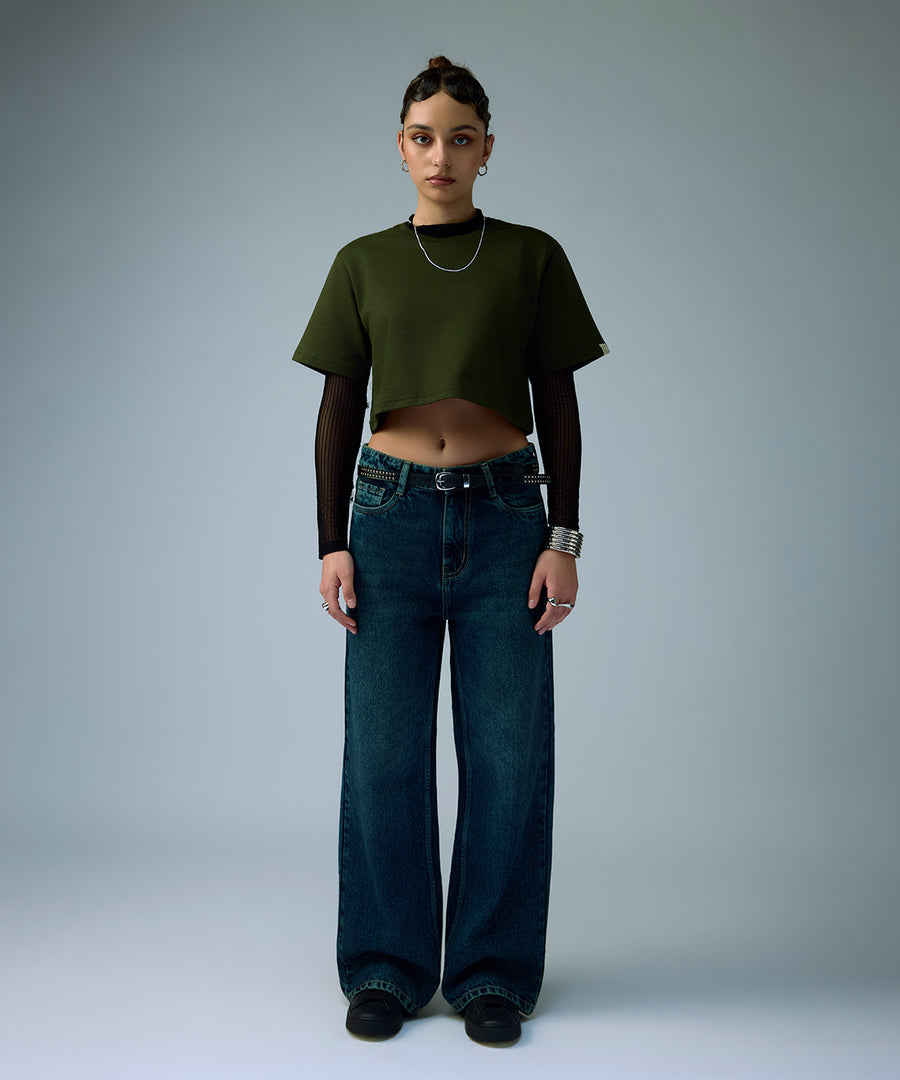 heavyweight boxy tee olive