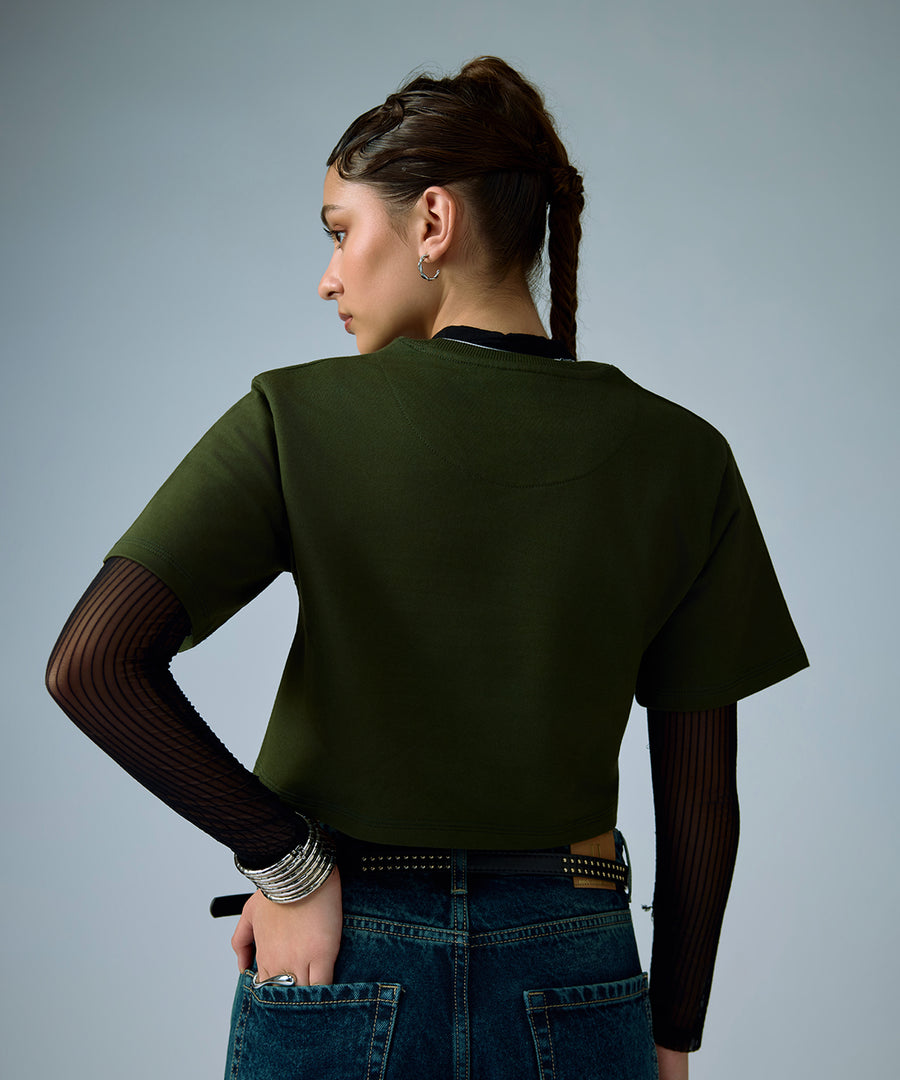 heavyweight boxy tee olive