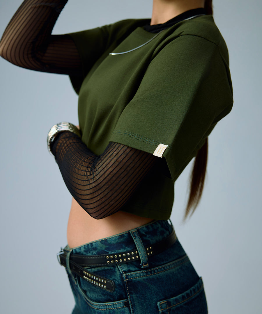 heavyweight boxy tee olive