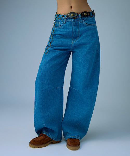 Indigo Barrel Jeans