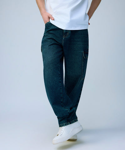 Indigo Vintage Cargo Pants for Men