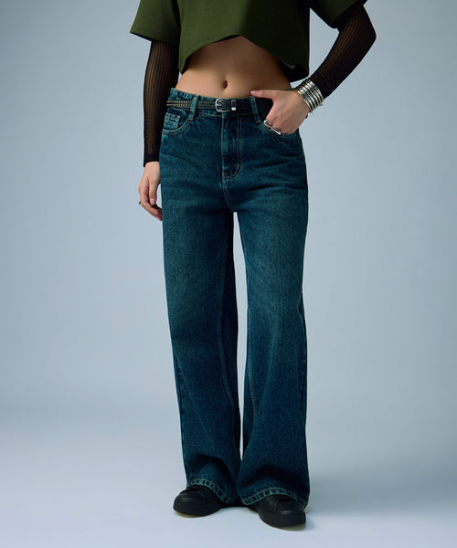 Indigo Wide Leg Jeans